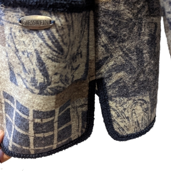 GIESSWEIN blue floral wool cardigan size 14 - Picture 4 of 11